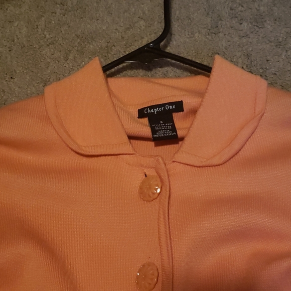 Vintage Chapter One Designer Peach Sweater - Picture 2 of 6